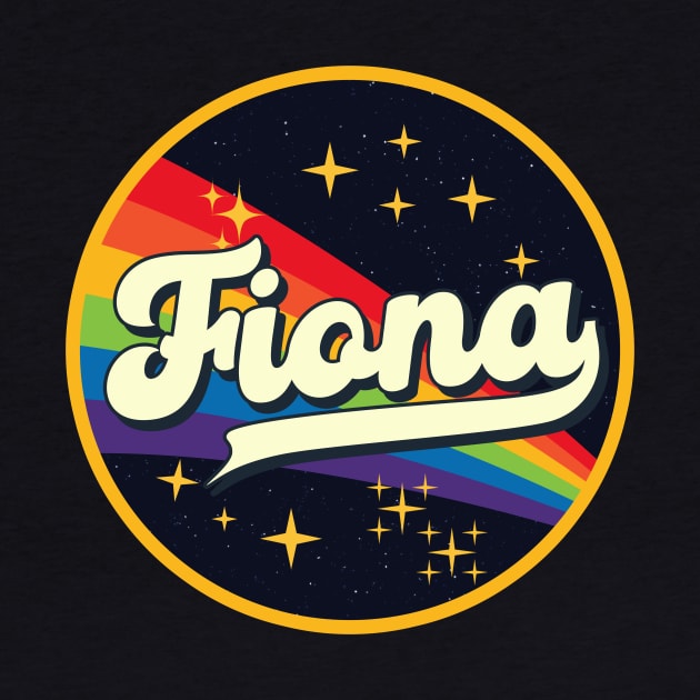 Fiona // Rainbow In Space Vintage Style by LMW Art